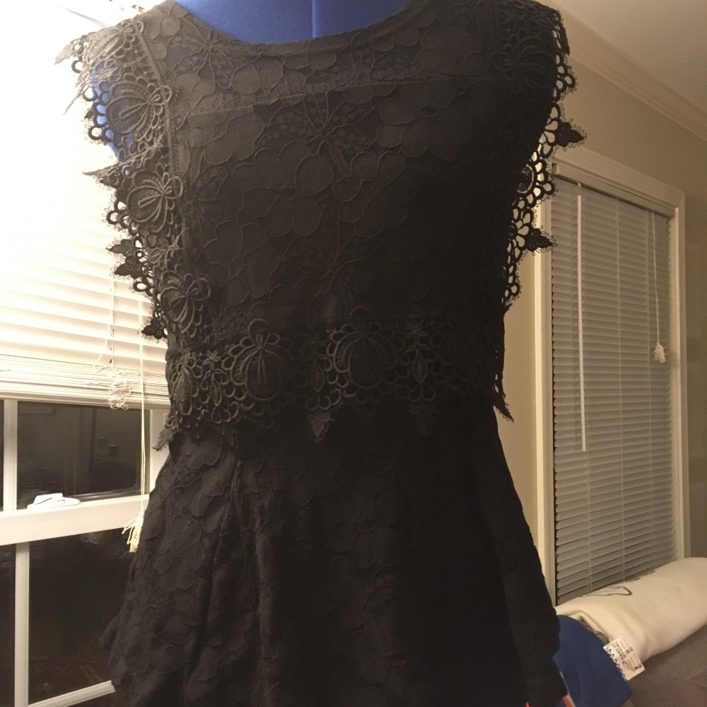 Black Gothic Lace Blouse
